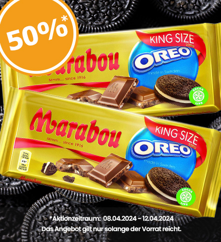 Jetzt 50% sparen: Marabou Oreo im Angebot!