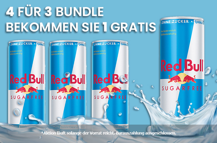 Red Bull Sugarfree 3+1 Gratis 