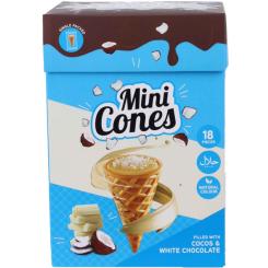 Becky's Mini Cones Cocos & White Chocolate 18er 