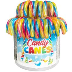 Candy Canes Zuckerstangen 12cm Regenbogen 72er 