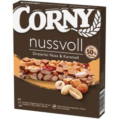 Corny nussvoll Dreierlei Nuss & Karamell 4x24g 
