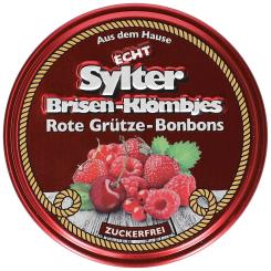 Echt Sylter Brisen-Klömbjes Rote Grütze-Bonbons zuckerfrei 70g 