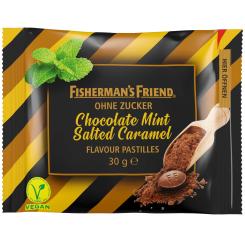 Fisherman's Friend Chocolate Mint Salted Caramel ohne Zucker 30g 