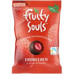 FruitySouls Knusper-Schokofrüchte Erdbeeren vegan 80g 