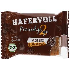 Hafervoll Porridge2go Haselnuss & Nussmus Bio 55g 