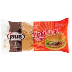 Jaus Megaburger Buns Sesame Seeds 4x75g 