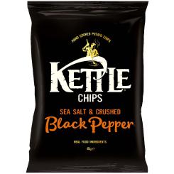 Kettle Chips Sea Salt & Crushed Black Pepper 40g 