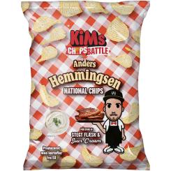 KiMs Chips Battle Anders Hemmingsen National Chips Stegt Flæsk & Sour Cream 170g 