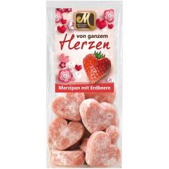 Odenwälder Edelmarzipan Herzen Erdbeer-Joghurt 100g 