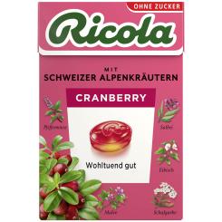 Ricola Cranberry ohne Zucker 50g 