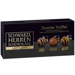 Schwarze Herren Schokolade Edelbitter Dunkle Trüffel 125g 