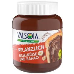 Valsoia Pflanzlich Haselnüsse und Kakao 400g 