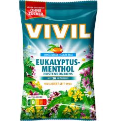 Vivil Hustenbonbons Eukalyptus-Menthol ohne Zucker 120g 