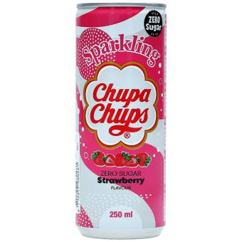 Chupa Chups Sparkling Strawberry Zero Sugar 250ml 