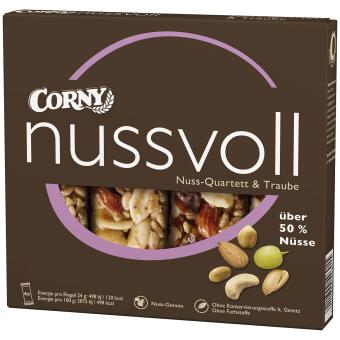 Corny nussvoll Nuss-Quartett & Traube 4x24g 