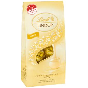 Lindt Lindor Kugeln Weiße Schokolade 136g Probierpreis -25% 