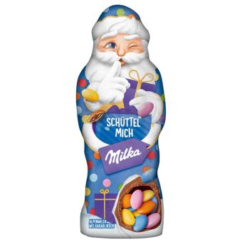 Milka Weihnachtsmann 'Schüttel Mich' Alpenmilch mit Kakaolinsen 61g 