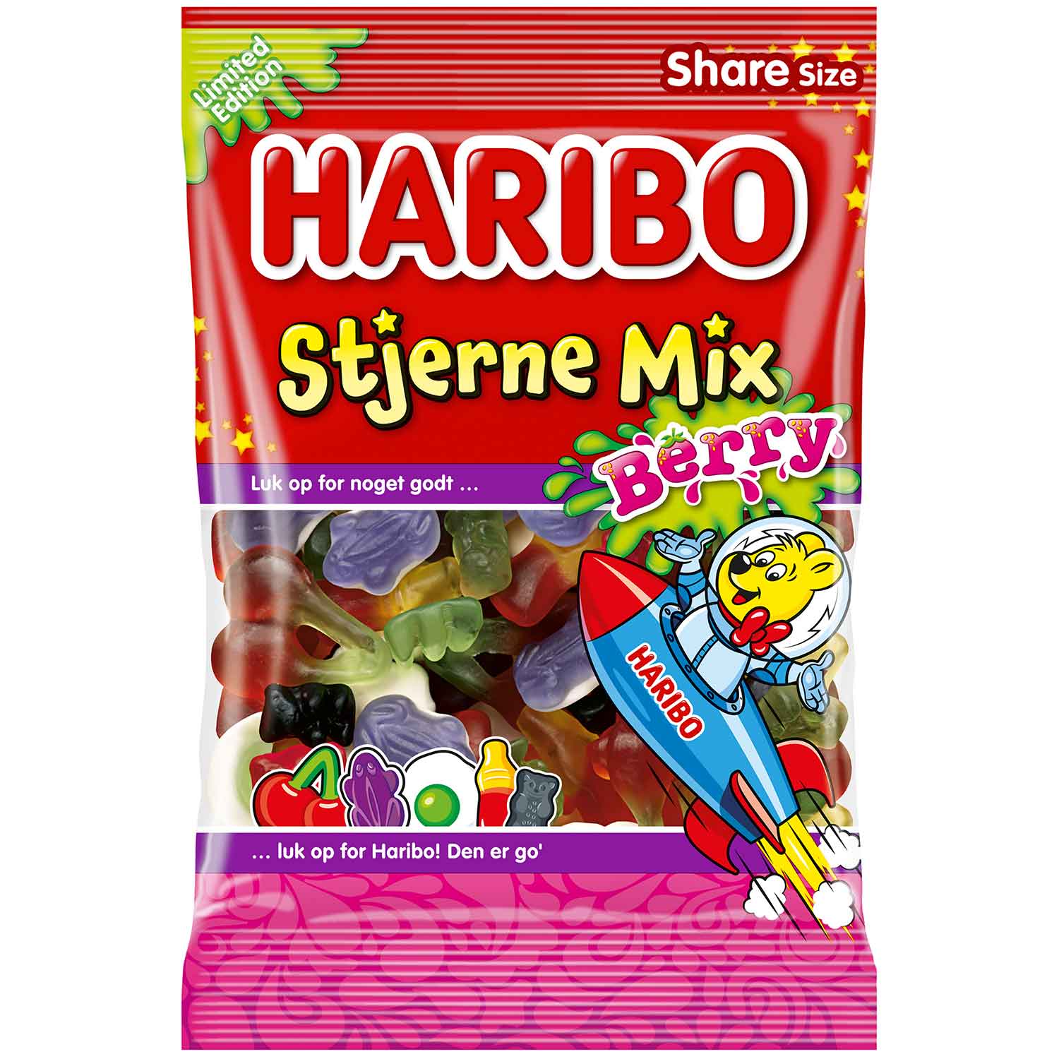 Efternavn Daddy Displacement Haribo Stjerne Mix Berry 375g | Online kaufen im World of Sweets Shop