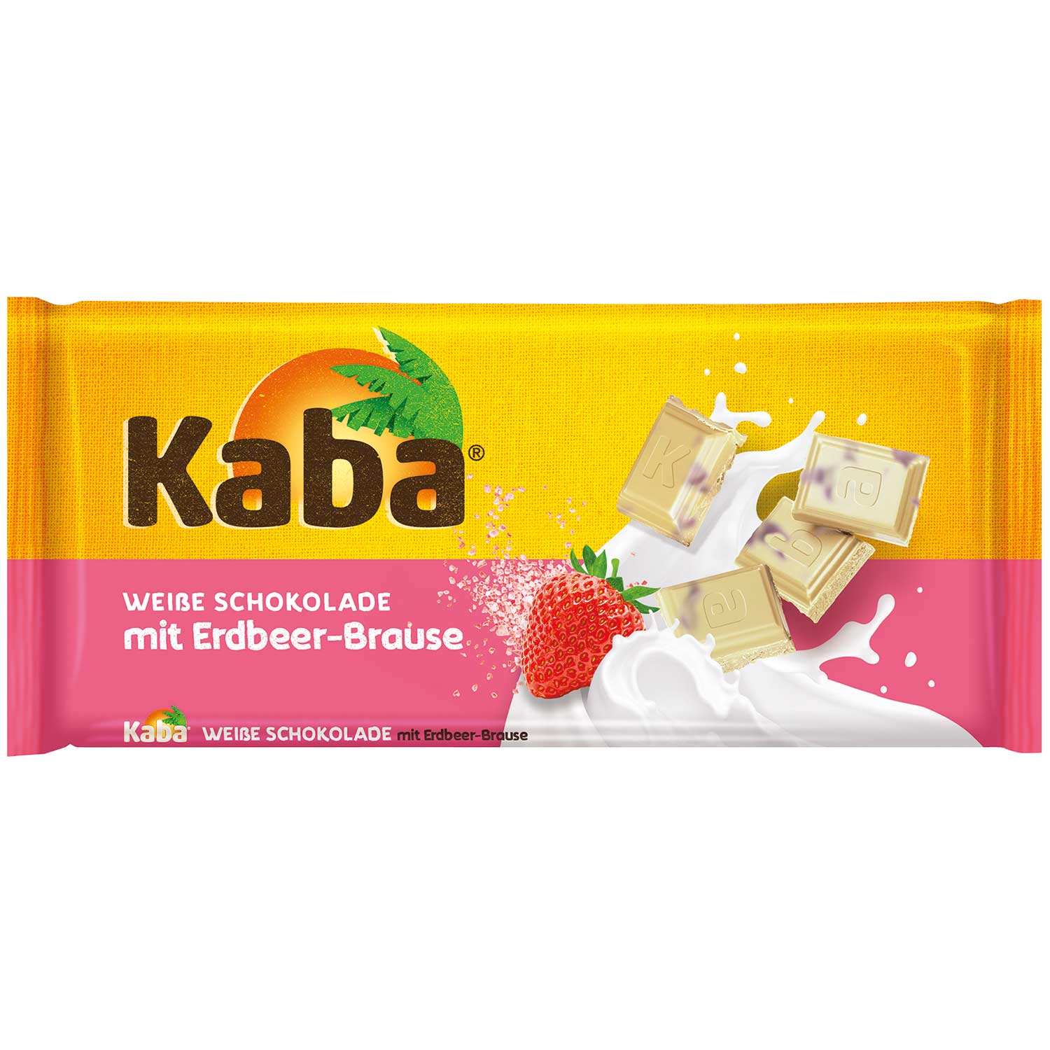 Kaba Weiße Schokolade mit Erdbeer &amp; Brause 85g | Online kaufen im World ...