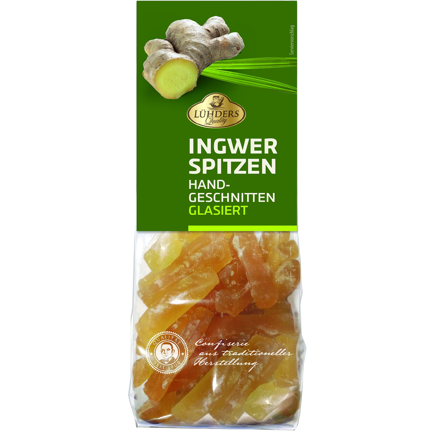 Lühders Ingwer-Spitzen glasiert 150g | Online kaufen im World of Sweets ...