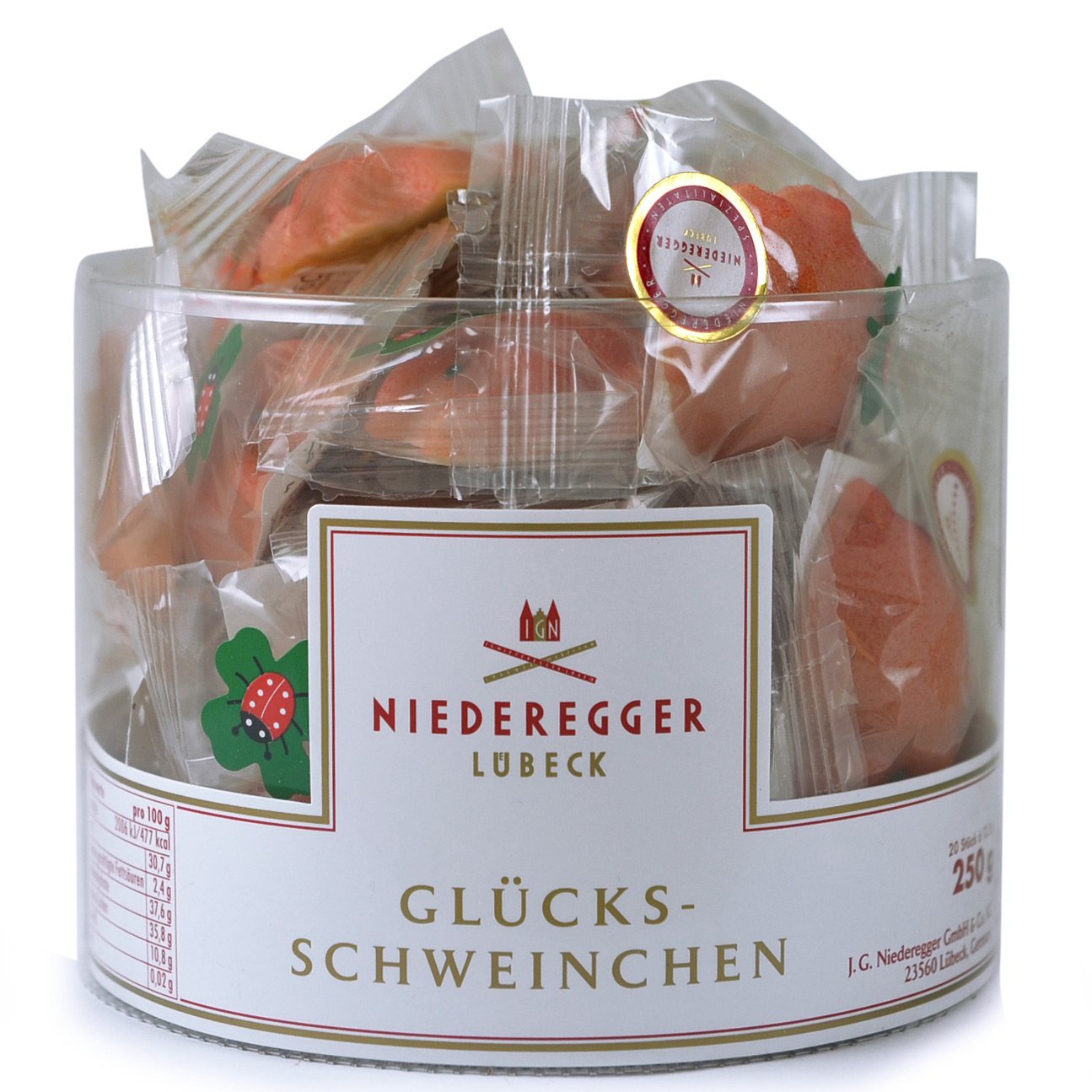 Niederegger Marzipan Glücksschweinchen 20×12,5g | Online kaufen im ...