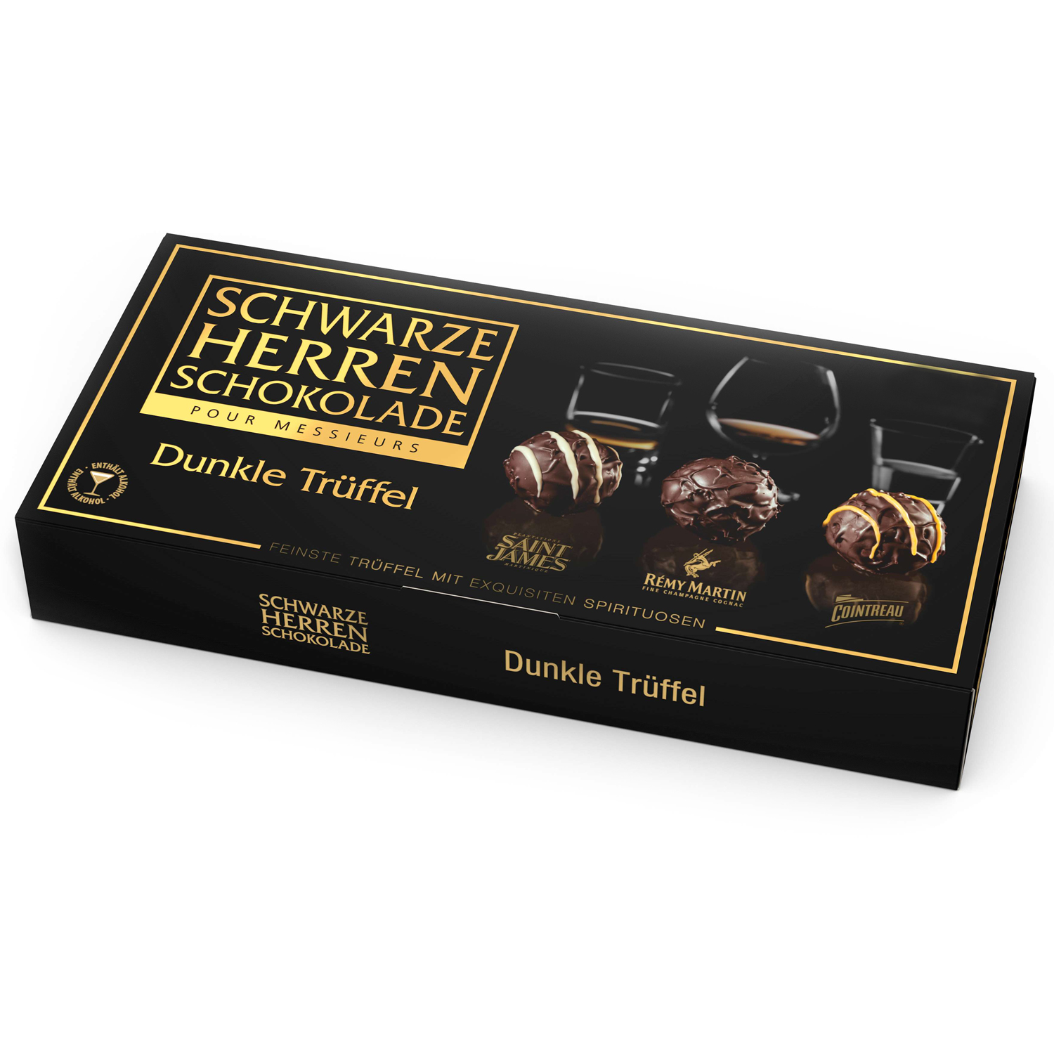 Schwarze Herren Schokolade Dunkle Trüffel 125g | Online kaufen im World ...