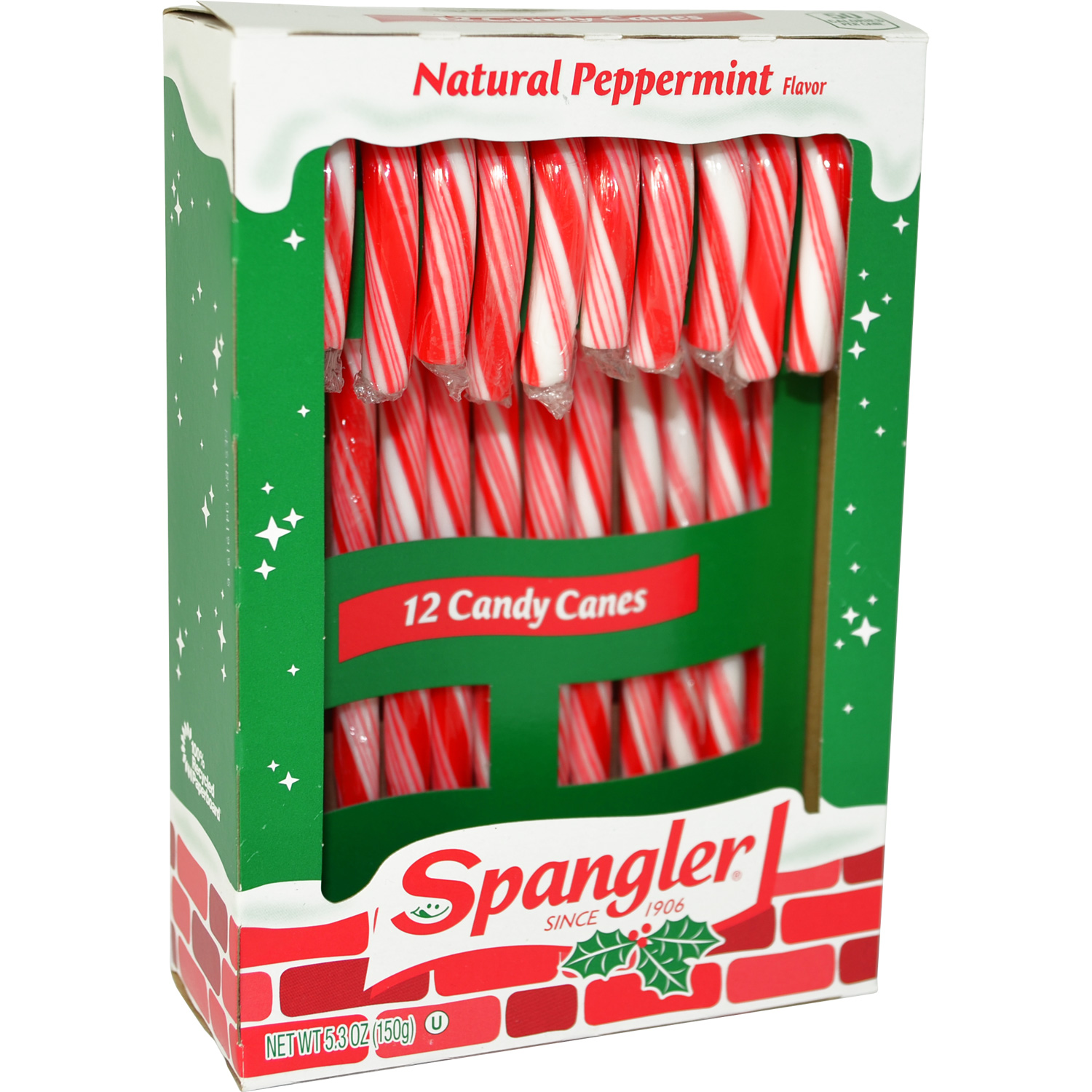 Spangler Zuckerstangen 14cm Natural Peppermint rot-weiß 12er | Online ...
