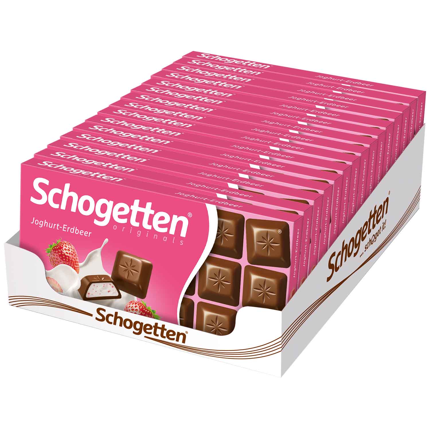 Schogetten Joghurt-Erdbeer 100g | Online kaufen im World of Sweets Shop
